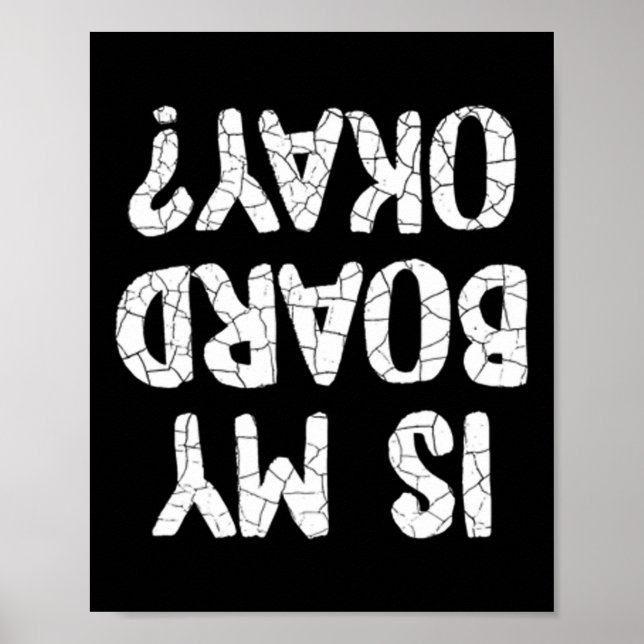 Affiche Drôle Est-ce que ma planche est ok Skateboard Skat (Devant)