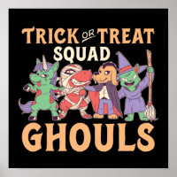 Drôle et mignon Halloween Trick ou Treat Squad
