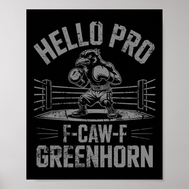 Affiche Drôle F Caw F Boxe Corbeau  (Devant)