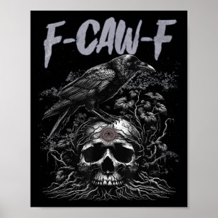 Affiche Drôle F Caw F Crow Drôle Chemise Halloween Hommes 