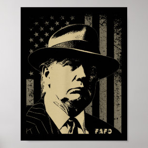 Affiche Drôle Fafo Trump Photo Drapeau Usa Retro Distresse