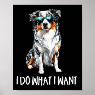 Affiche Drôle Fais Ce Que Je Veux Blue Merle Bergger Austr