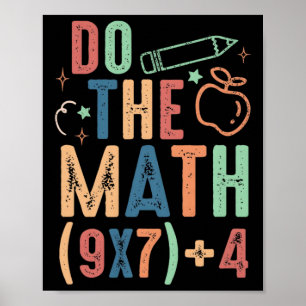 Affiche Drôle Fais Le Calcul 67 Mème Six Sept Fille Garçon