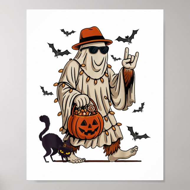 Affiche Drôle Fantôme Bigfoot Halloween Costume Sasquatch  (Devant)
