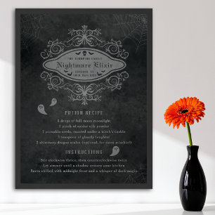 Affiche Drôle Fantôme Et La Recette Nightmare Jouer Hallow