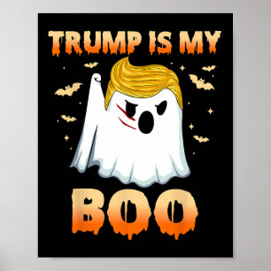 Affiche Drôle Fantôme Trump Halloween Trump est mon Boo Pa