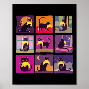 Affiche Drôle Femme De Chat Sans Enfant Avec Les Cheveux T