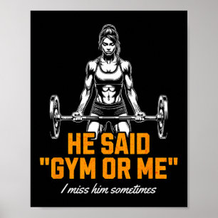Affiche Drôle Femme Poids Levant Bodybuilding Saying Graph