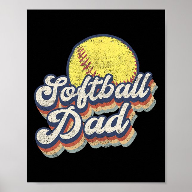 Affiche Drôle Fête des pères Softbyll Papa Cadeau De Fille (Devant)