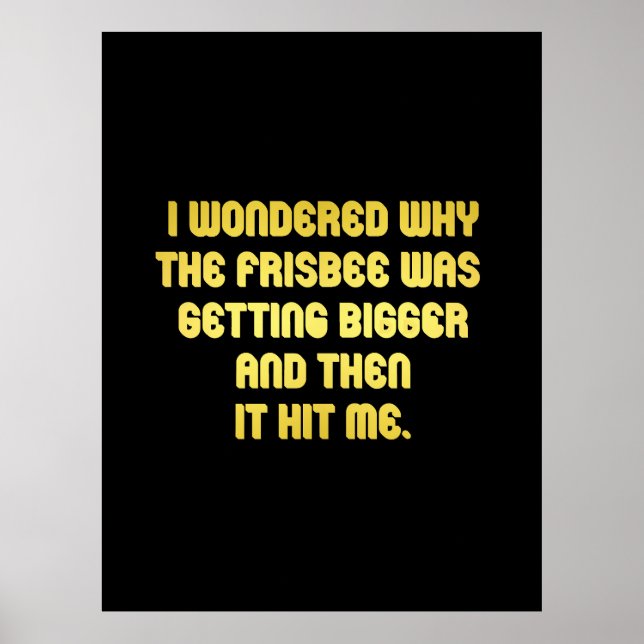 Affiche Drôle Frisbee Joke (Devant)