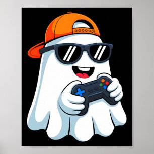 Affiche Drôle Ghost Jeu Vidéo Halloween Jeu Bo