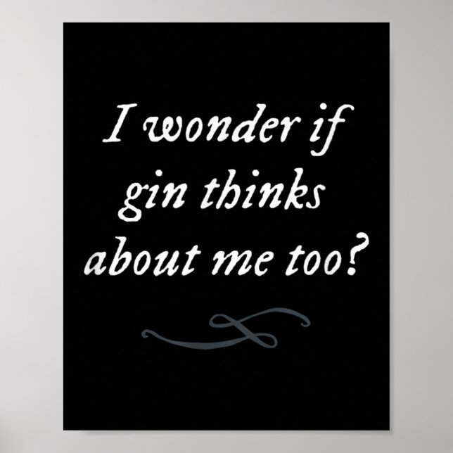 Affiche Drôle Gin Citation Party Dit Simple Graphic tendan (Devant)