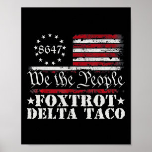 Affiche Drôle Go Taco Chemise Foxtrot Delta Taco 3
