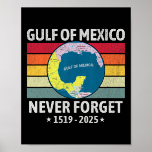 Affiche Drôle Golfe Des États-Unis D'Amérique Golfe Du Mex