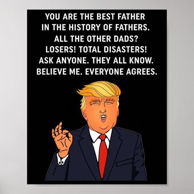 Affiche Drôle Grand Papa Donald Trump Fête des pères Cadea (Devant)