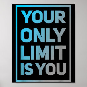 Affiche Drôle Gym Cite Votre Seule Limite Est Vous Gym Mot
