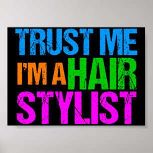 Affiche Drôle Hair Styliste