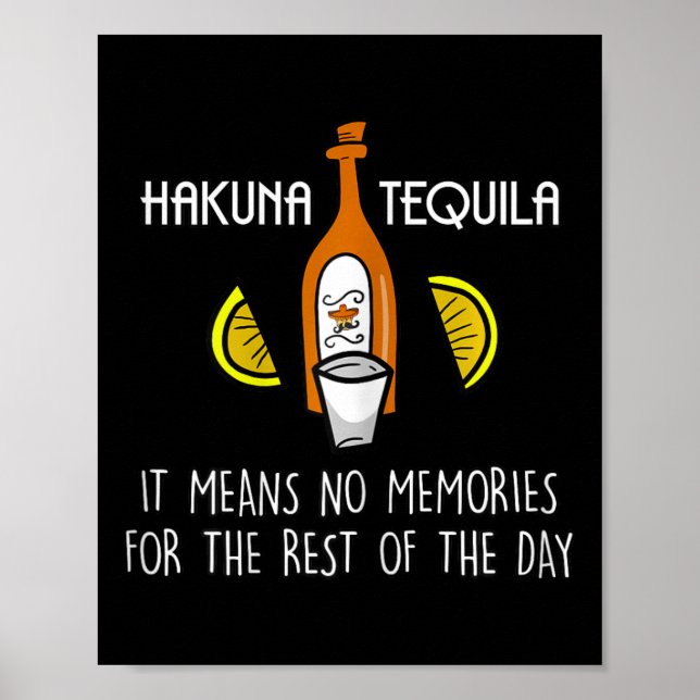Affiche Drôle Hakuna Tequila Taco Lover Cinco De Mayo Cade (Devant)