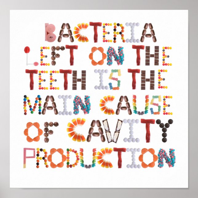 Affiche Drôle Halloween Art pour dentiste (Devant)