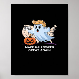 Affiche Drôle Halloween Boo, Citrouille Trumpkin, Faire Ha
