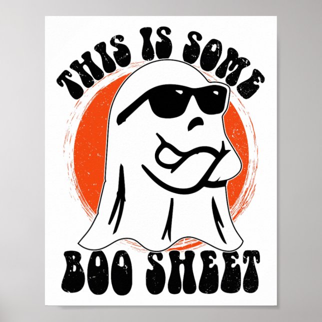 Affiche Drôle Halloween Boo Ghost Costume C'Est Un Petit B (Devant)