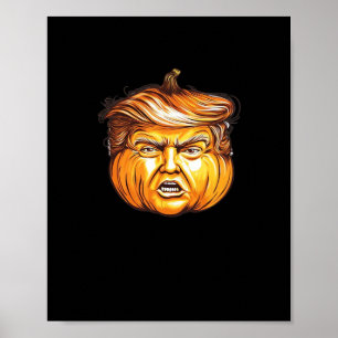 Affiche Drôle Halloween Citrouille Parodie politique Donal