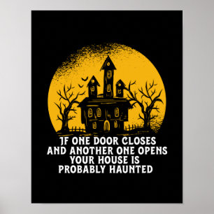 Affiche Drôle Halloween Haunted House Citation Inspiration