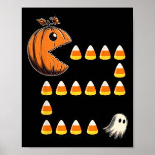 Affiche Drôle Halloween Jack-o'-lantern Citrouille Manger