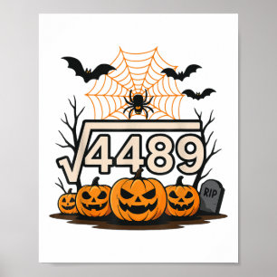 Affiche Drôle Halloween Racine Carrée 4489 67 Mème Math Ta