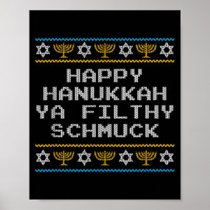 Affiche Drôle Hanukkah juif, sale ami