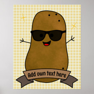 Affiche Drôle Happy Cool Patate Personnalisé
