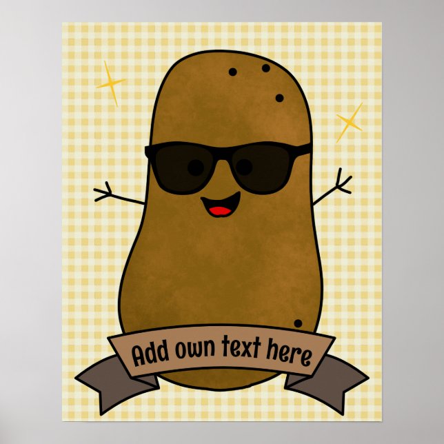 Affiche Drôle Happy Cool Patate Personnalisé  (Devant)