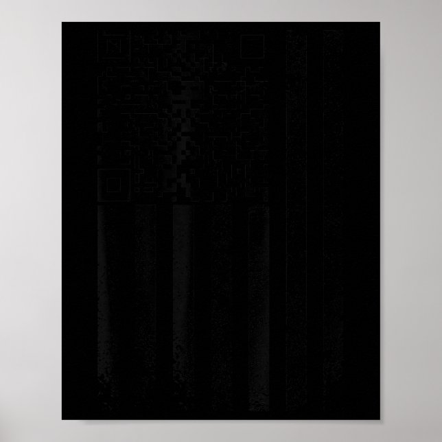 Affiche Drôle Hes Back Trump Scan Code Qr, Amer Distorti (Devant)