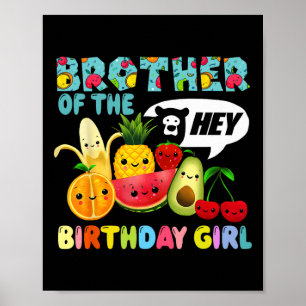 Affiche Drôle Hey Ours Famille De Fille Anniversaire Dansa