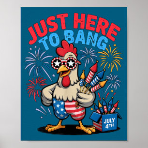 Affiche Drôle ici de cogner poulet fcawf oiseau personnel