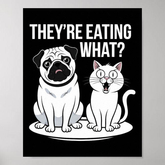 Affiche Drôle Ils mangent Les Chiens Ils Mangent Le Ca (Devant)