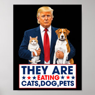 Affiche Drôle Ils Mangent Les Chiens Les Chats Les Animaux