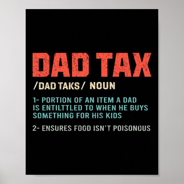 Affiche Drôle impôt papa (Devant)