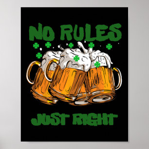 Affiche Drôle Irlande Irlandais 4 Feuilles St Paddys