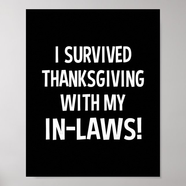 Affiche Drôle, j'ai survécu à Thanksgiving avec mes beaux- (Devant)