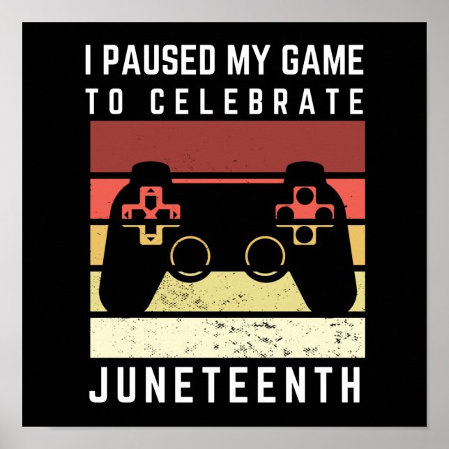 Affiche Drôle J'Ai Suspendu Mon Jeu Pour Célébrer Junetten (Devant)