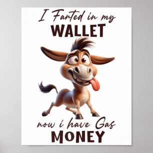 Affiche Drôle, J'Ai Vu Dans Mon Portefeuille Maintenant J'