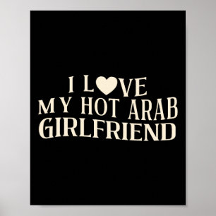 Affiche Drôle Je J'aime Ma Petite Amie Arabe Citation Sarc