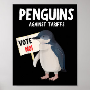 Affiche Drôle Je Me Trouve Avec Les Pingouins, Les Pingoui