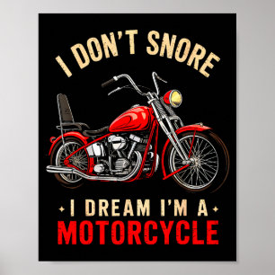 Affiche Drôle Je ne ronfle pas Je rêve que je suis un ronf