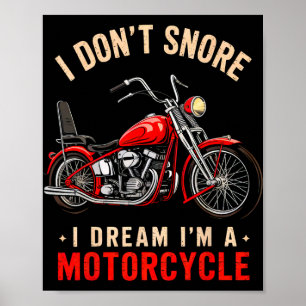 Affiche Drôle Je ne ronfle pas Je rêve que je suis un ronf