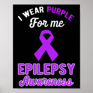 Affiche Drôle Je Porte Violet Pour Moi Epilepsie Sensibili