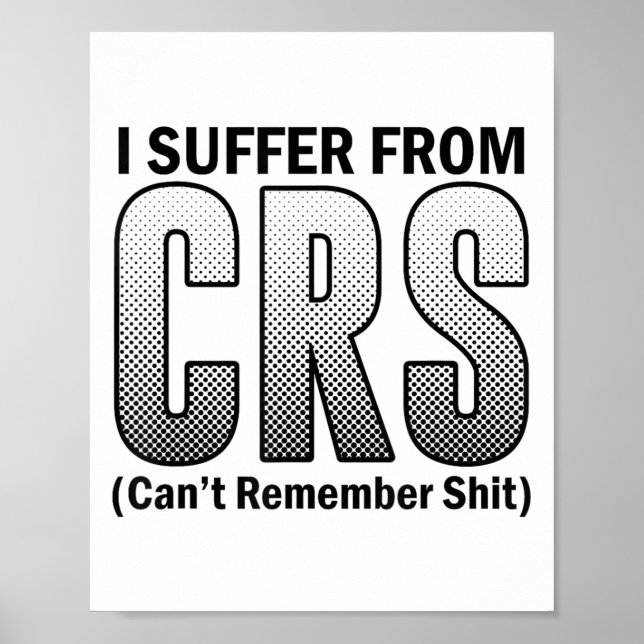 Affiche Drôle je souffre de C.r.s Sarcastique ne peut pas  (Devant)
