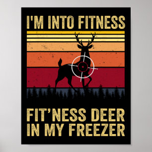 Affiche Drôle Je suis dans Fitness Fitness Deer dans mon c