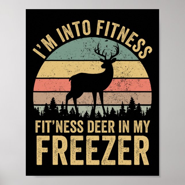 Affiche Drôle Je suis dans Fitness Fitness Deer dans mon c (Devant)